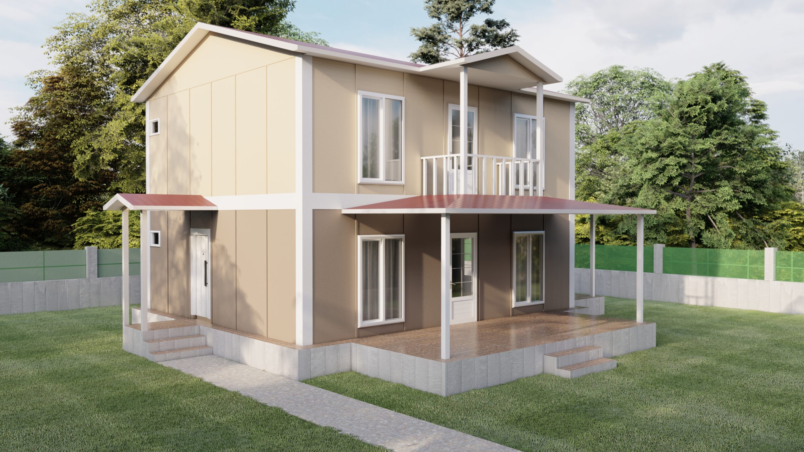 YİP-2155 Çift Kat Prefabrik